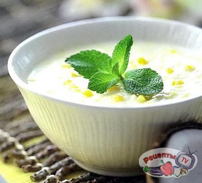 Десертный суп из кукурузы с кокосовым молоком
