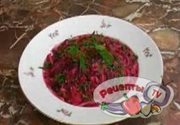 Салат из свеклы - видео рецепт