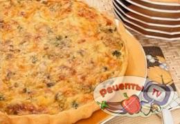 Лоранский Пирог с курицей, грибами и брокколи - видео рецепт