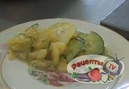 Картофельный салат - видео рецепт
