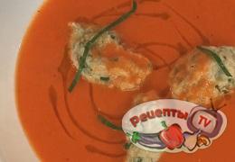 Томатный суп с клецками - видео рецепт