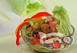 Грибной салат с перцем - видео рецепт