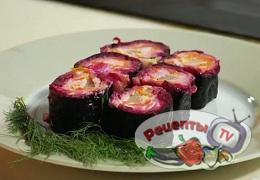 Суши в «шубе» - видео рецепт