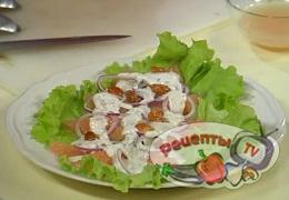 Салат из грейпфрута с миндалем - видео рецепт