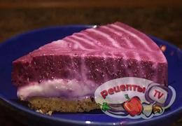 Творожный двухцветный пирог - видео рецепт