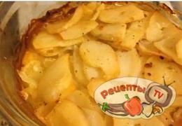 Запеченная картошка со сливками - видео рецепт