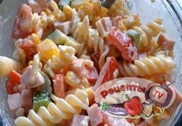 Итальянский салат с макаронами и ветчиной - видео рецепт