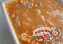 Суп со свининой и цветной капустой - видео рецепт