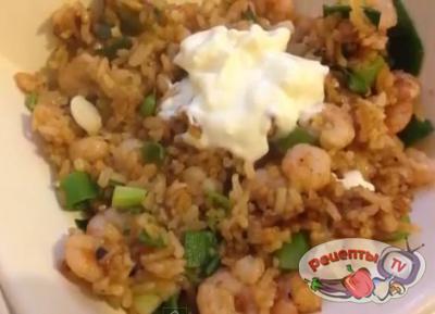 Пряный рис с креветками - видео рецепт 