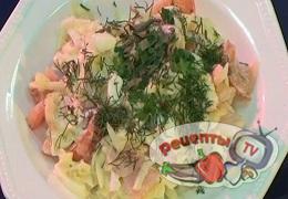 Салат из помидоров со свежими кабачками - видео рецепт