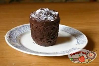 Шоколадный кекс за 5 минут - видео рецепт