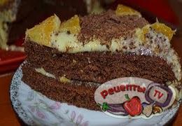 Шоколадный торт бисквит с апельсиновым вкусом - видео рецепт