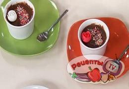 Бархатный шоколадный пудинг и Цитрусовый чай с брусникой - видео рецепт