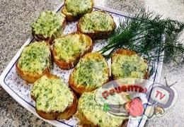 Гренки с сыром и укропом - видео рецепт