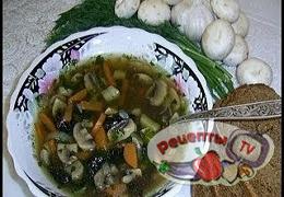 Суп грибной из шампиньонов - видео рецепт