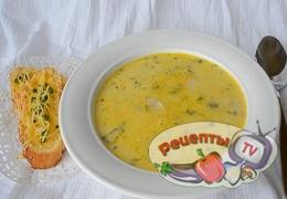 Суп из шампиньонов с плавленым сырком - видео рецепт