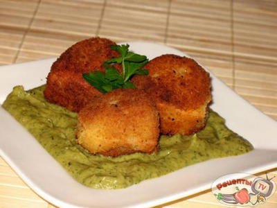      (Crocchette con crema verde)