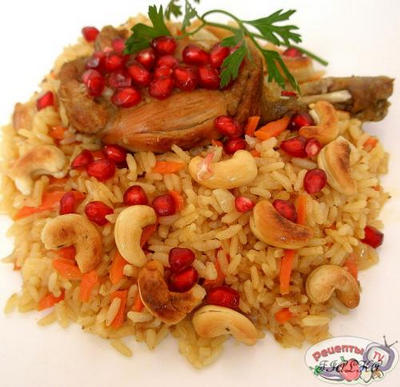 Плов из утки с орехами кажу Плов из утки с орехами кажу