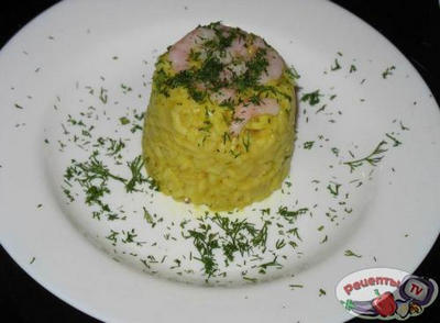 ������� � ���������� � ����� (Risotto con Gambery e Curry)