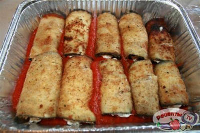 BAKED EGGPLANT ROLLATINI.